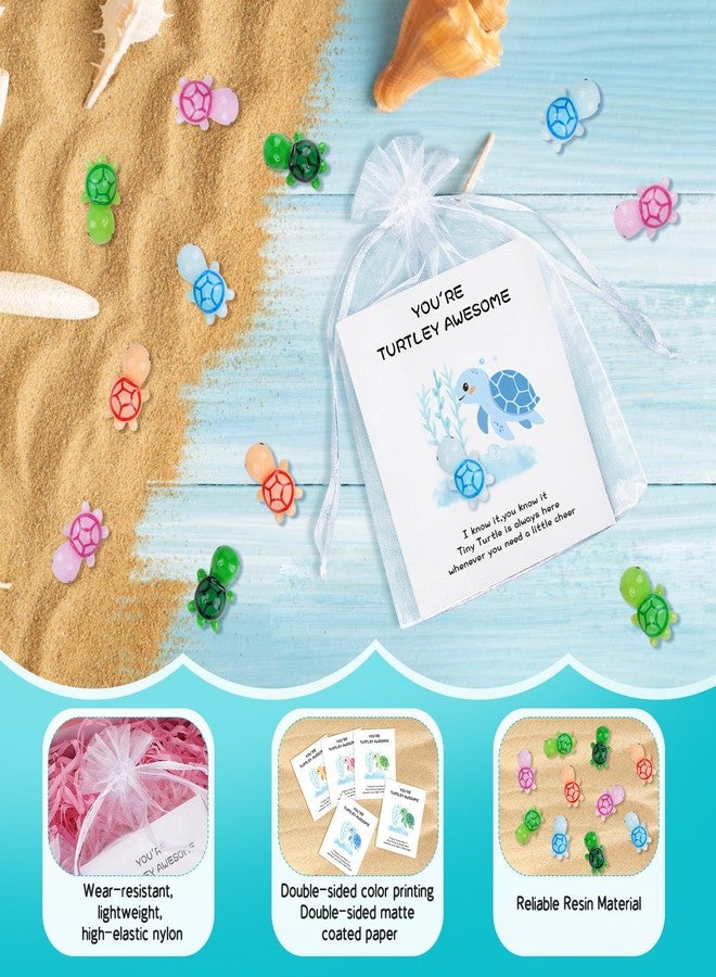 FACULX You're Turtley Awesome Gift Box - 100 Sets Mini Resin Turtle Animal Pun Thank You Gifts Bulk Appreciation Employee Inspirational Gift Sets for Coworkers, Volunteers & Office Staff - Image 5